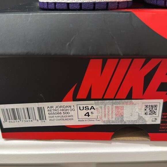 Kids Air Jordan 1 Retro High OG “Court Purple” - Picture 6 of 6